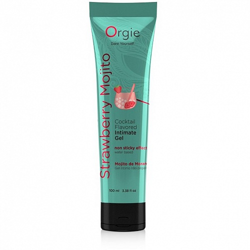 Съедобный интимный гель "ORGIE Lube Tube Cocktail Strawberry Mojito" 100 мл 17151 Съедобный интимный гель "ORGIE Lube Tube Cocktail Strawberry Mojito" 100 мл 17151