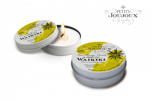 Массажная свеча "PETITS JOUJOUX WAIKIKI" пина колада, 33 гр 46763 Массажная свеча "PETITS JOUJOUX WAIKIKI" пина колада, 33 гр 46763