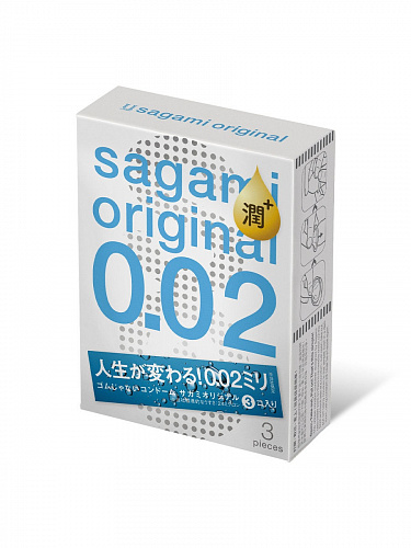 Презервативы "SAGAMI Original 002 Extra Lub" полиуретановые, 3 шт 143256 Презервативы "SAGAMI Original 002 Extra Lub" полиуретановые, 3 шт 143256