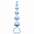 Анальная цепочка "Heart's Beads" голубая 4101-02 Анальная цепочка "Heart's Beads" голубая 4101-02