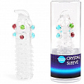 Насадка закрытая "CRYSTAL SLEEVE" пупырышки и шарики, 13.5 х 2.5 см EE-10011 Насадка закрытая "CRYSTAL SLEEVE" пупырышки и шарики, 13.5 х 2.5 см EE-10011