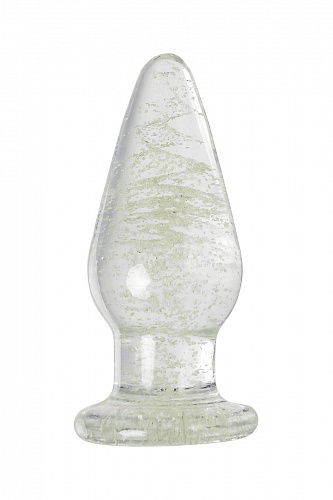 Анальная втулка "Sexus Glass" 9 х 4 см, светящаяся в темноте, стекло 912309 Анальная втулка "Sexus Glass" 9 х 4 см, светящаяся в темноте, стекло 912309