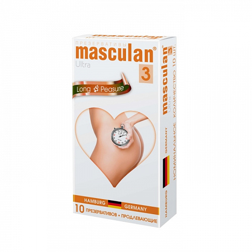 Презервативы "Masculan Long Pleasure" продлевающие с кольцами и пупырышками, 10 шт 11961 Презервативы "Masculan Long Pleasure" продлевающие с кольцами и пупырышками, 10 шт 11961