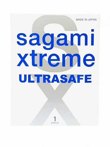Презервативы "SAGAMI Xtreme Ultrasafe" латексные с двойным количеством смазки, 1 шт 813698 Презервативы "SAGAMI Xtreme Ultrasafe" латексные с двойным количеством смазки, 1 шт 813698