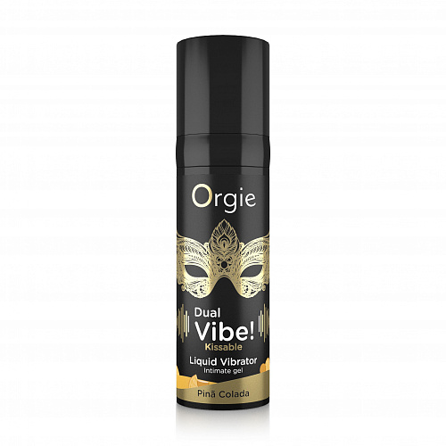 Съедобный гель с вибрацией "ORGIE Dual Vibe! Pina Colada" 15 мл 17311 Съедобный гель с вибрацией "ORGIE Dual Vibe! Pina Colada" 15 мл 17311